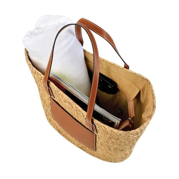 Akena Natural Hyacinth Grass Tote - Akena Natural Hyacinth Grass Tote - Image 8 of 11