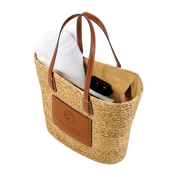 Akena Natural Hyacinth Grass Tote - Akena Natural Hyacinth Grass Tote - Image 9 of 11