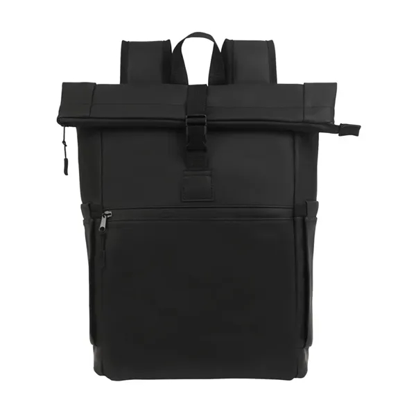 Custom Casey PU Roll-Top Laptop Backpack