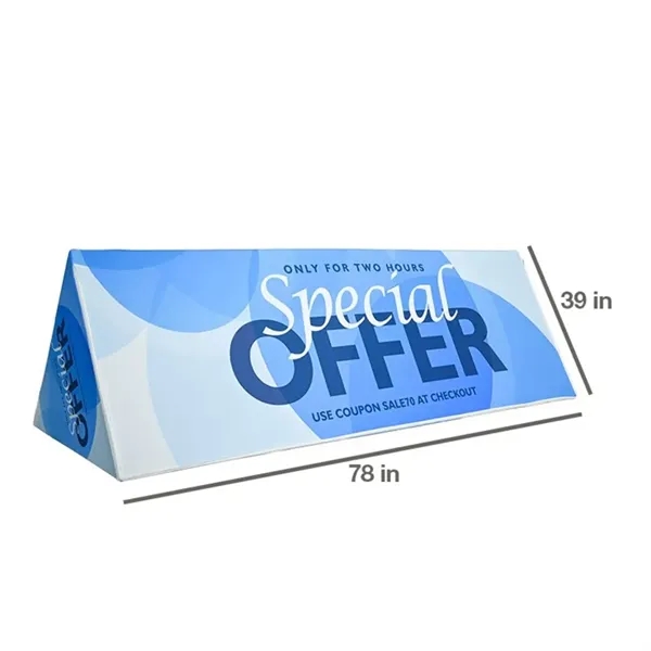 Custom DisplaySplash Triangular Fabric Floor Sign - 78" W x 39" H