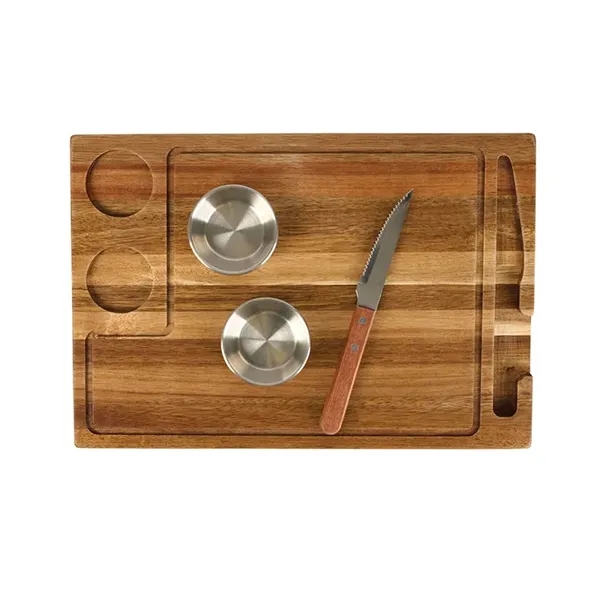 Arthur 4-Piece Acacia Wood Steak Board - Arthur 4-Piece Acacia Wood Steak Board - Image 2 of 13