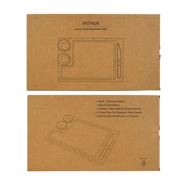 Arthur 4-Piece Acacia Wood Steak Board - Arthur 4-Piece Acacia Wood Steak Board - Image 6 of 13