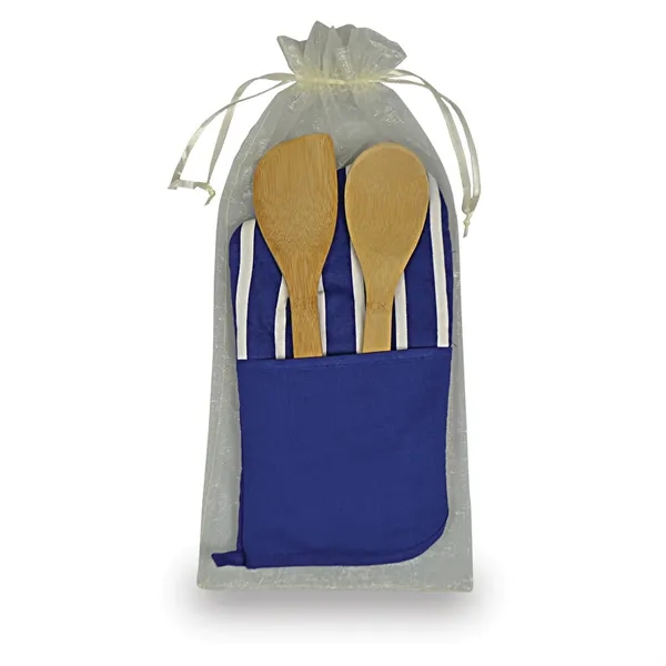 Chef's Therma-Grip Striped Oven Mitt Bamboo Combo - Chef's Therma-Grip Striped Oven Mitt Bamboo Combo - Image 1 of 2