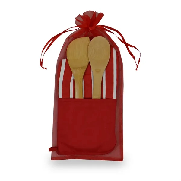 Chef's Therma-Grip Striped Oven Mitt Bamboo Combo - Chef's Therma-Grip Striped Oven Mitt Bamboo Combo - Image 2 of 2