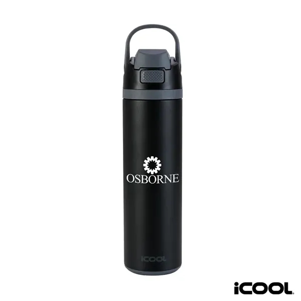Custom iCOOL® Manitou 24 oz. Double Wall, Recycled Stainless Ste...