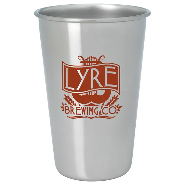 Stainless Pint Glass - 16 oz. - Stainless Pint Glass - 16 oz. - Image 0 of 3