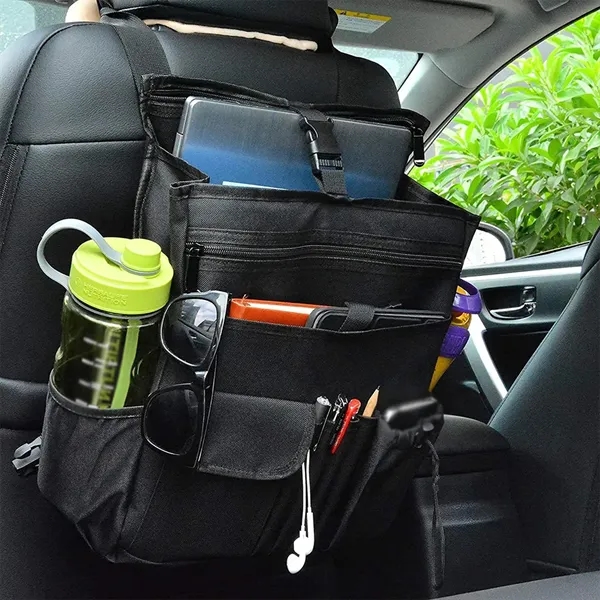 Car Back Seat Organizer With Laptop And Tablet Storage - Car Back Seat Organizer With Laptop And Tablet Storage - Image 3 of 3