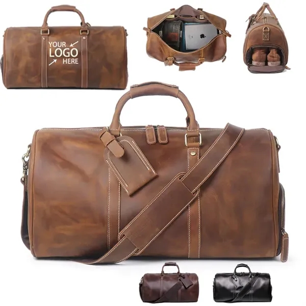 15In Leather Handbag Duffel Bag - 15In Leather Handbag Duffel Bag - Image 0 of 2