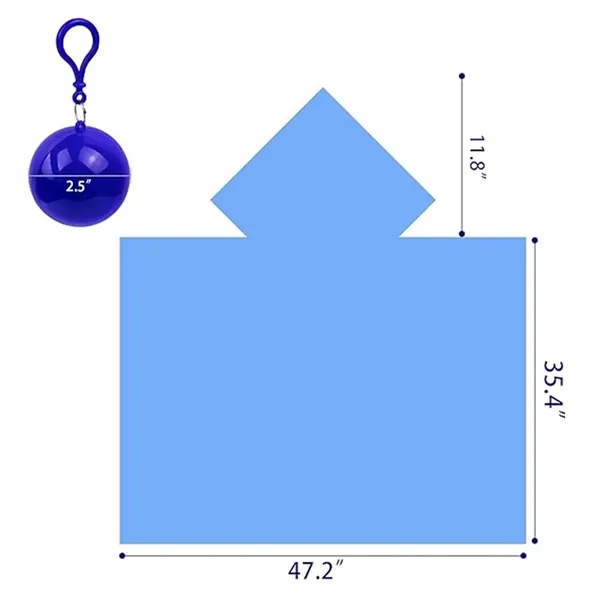 Portable Disposable Emergency Raincoats Ball - Portable Disposable Emergency Raincoats Ball - Image 1 of 3