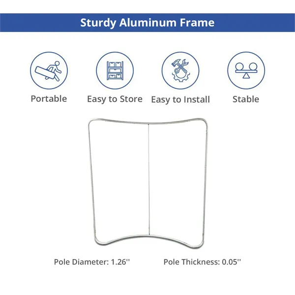 Pillow Case Backdrop - Curve Hardware only (10' x 8') - Pillow Case Backdrop - Curve Hardware only (10' x 8') - Image 0 of 1