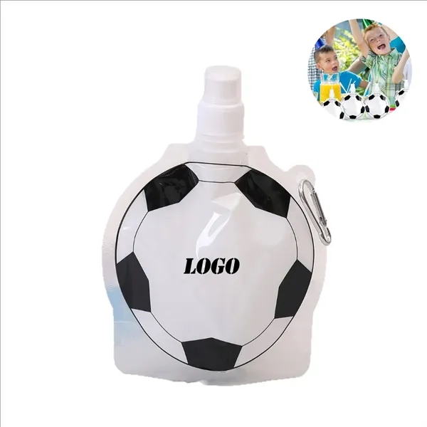 16 Oz Collapsible Football Water Bottle - 16 Oz Collapsible Football Water Bottle - Image 0 of 8