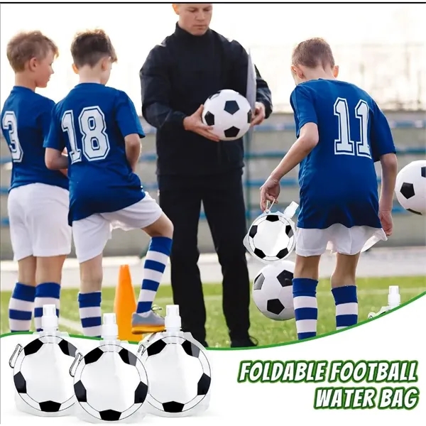 16 Oz Collapsible Football Water Bottle - 16 Oz Collapsible Football Water Bottle - Image 2 of 8