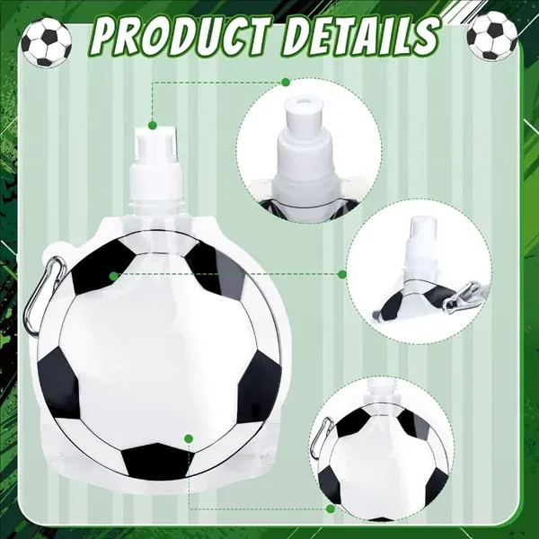 16 Oz Collapsible Football Water Bottle - 16 Oz Collapsible Football Water Bottle - Image 3 of 8