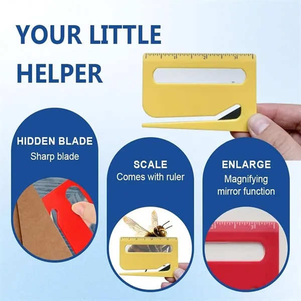 3-in-1 Letter Opener with Ruler & Magnifier - 3-in-1 Letter Opener with Ruler & Magnifier - Image 3 of 4
