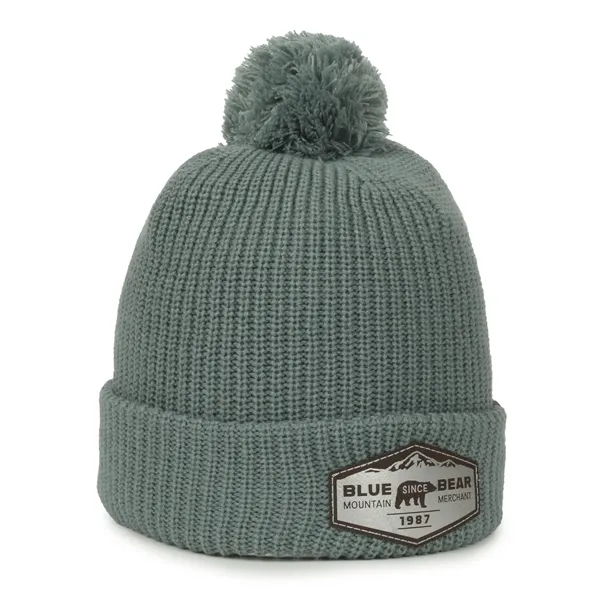Rib Knit Watch Cap w/Pom - Rib Knit Watch Cap w/Pom - Image 1 of 44