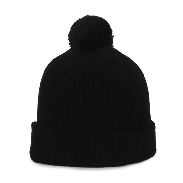 Rib Knit Watch Cap w/Pom - Rib Knit Watch Cap w/Pom - Image 10 of 44