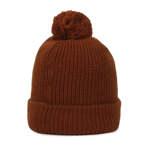 Rib Knit Watch Cap w/Pom - Rib Knit Watch Cap w/Pom - Image 20 of 44