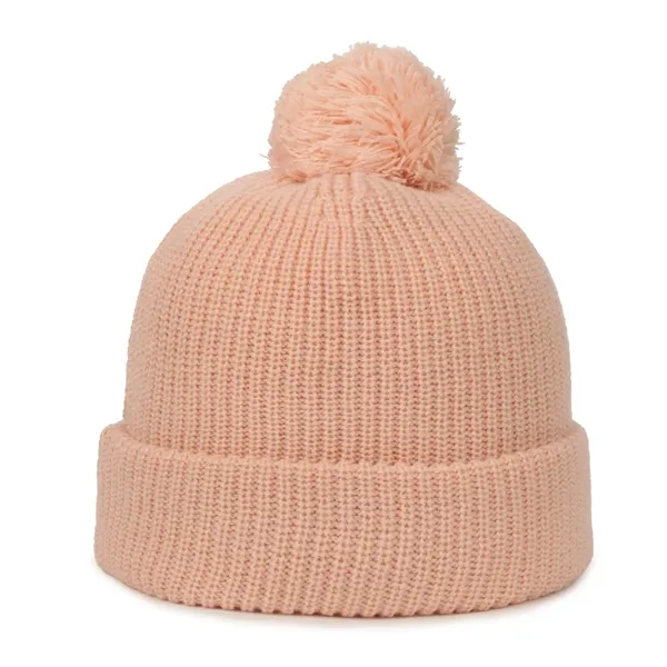 Rib Knit Watch Cap w/Pom - Rib Knit Watch Cap w/Pom - Image 31 of 44
