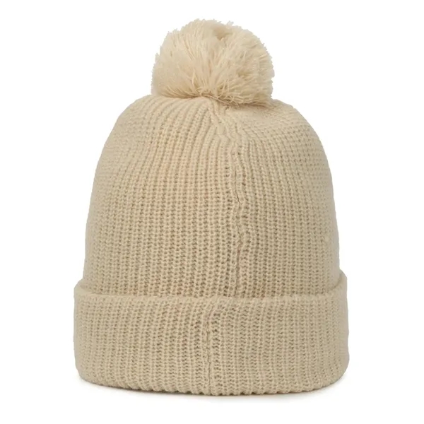 Rib Knit Watch Cap w/Pom - Rib Knit Watch Cap w/Pom - Image 41 of 44