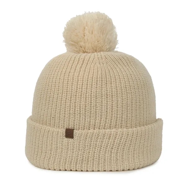 Rib Knit Watch Cap w/Pom - Rib Knit Watch Cap w/Pom - Image 43 of 44