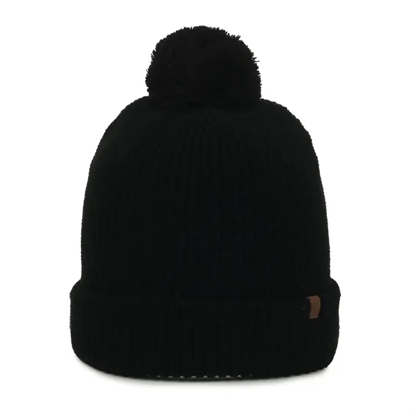 Custom Rib Knit Watch Cap w/Pom