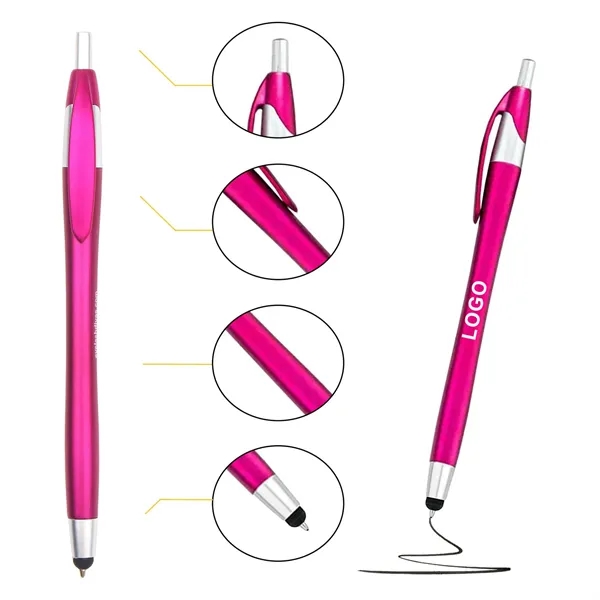 Retractable Fine-point Ballpoint Pen With Stylus - Retractable Fine-point Ballpoint Pen With Stylus - Image 1 of 3