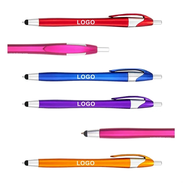 Retractable Fine-point Ballpoint Pen With Stylus - Retractable Fine-point Ballpoint Pen With Stylus - Image 2 of 3