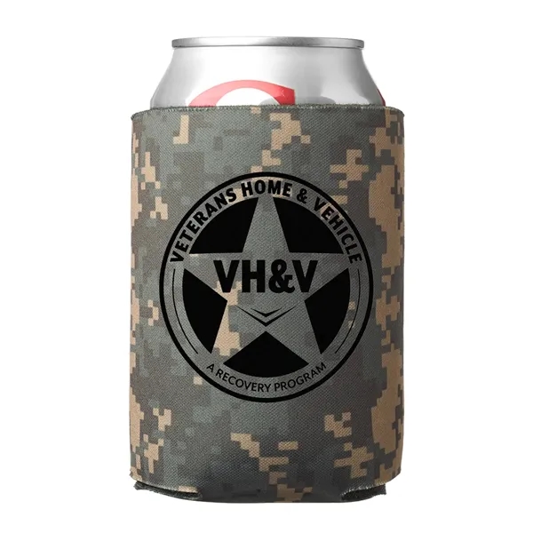 Digital Camo Can Cooler (1 Color Imprint) - Digital Camo Can Cooler (1 Color Imprint) - Image 2 of 9