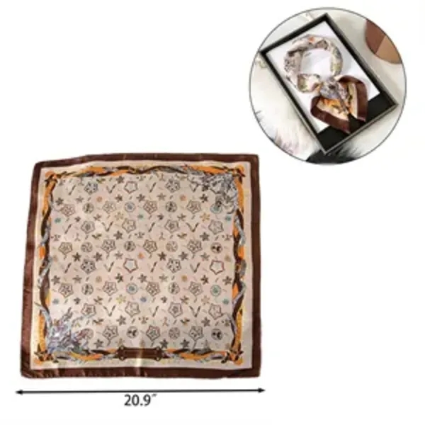 Custom Full Color 12 Momme 100% Silk Square Scarf - Custom Full Color 12 Momme 100% Silk Square Scarf - Image 2 of 3