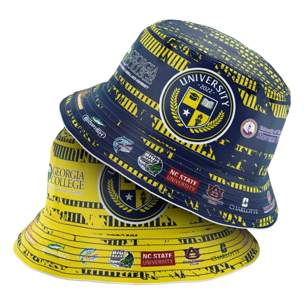 Polyester Twill Full Sublimation Reversible Bucket Hat - Polyester Twill Full Sublimation Reversible Bucket Hat - Image 1 of 7