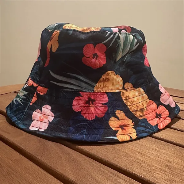 Polyester Twill Full Sublimation Reversible Bucket Hat - Polyester Twill Full Sublimation Reversible Bucket Hat - Image 4 of 7