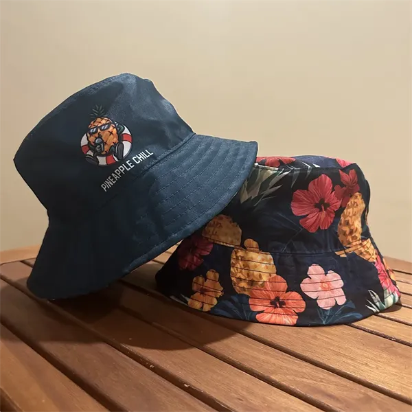 Polyester Twill Full Sublimation Reversible Bucket Hat - Polyester Twill Full Sublimation Reversible Bucket Hat - Image 6 of 7