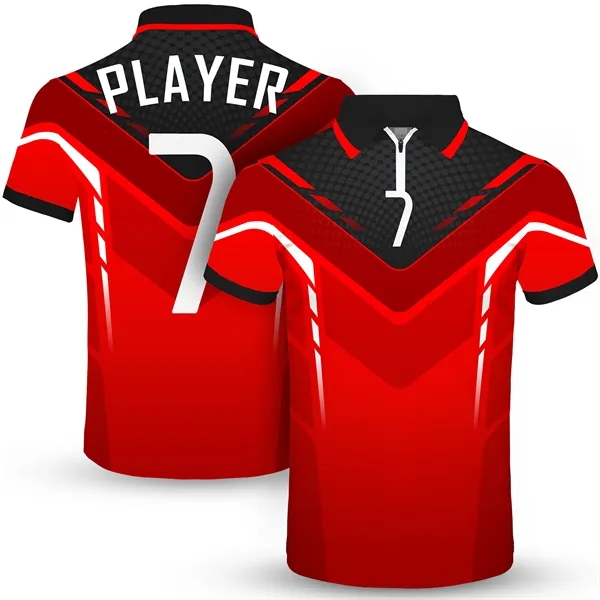 Men's Dye Sublimation Performance Personalized 1/4 Zip Polo - Men's Dye Sublimation Performance Personalized 1/4 Zip Polo - Image 0 of 5