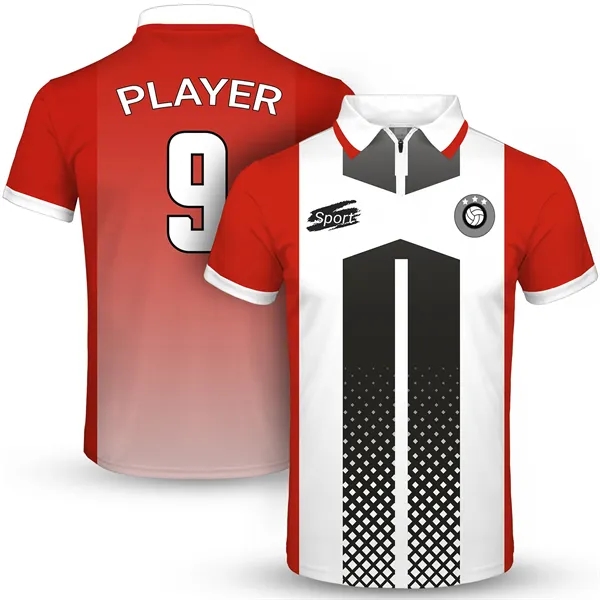 Men's Dye Sublimation Performance Personalized 1/4 Zip Polo - Men's Dye Sublimation Performance Personalized 1/4 Zip Polo - Image 1 of 5