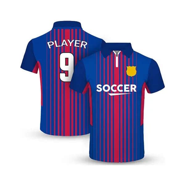 Men's Dye Sublimation Performance Personalized 1/4 Zip Polo - Men's Dye Sublimation Performance Personalized 1/4 Zip Polo - Image 5 of 5