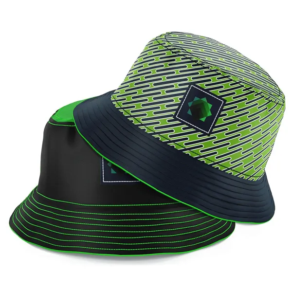RPET Polyester Twill Sublimation Reversible Bucket Hat - RPET Polyester Twill Sublimation Reversible Bucket Hat - Image 0 of 1