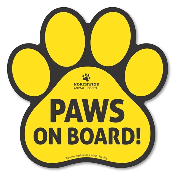Custom Paw Print Car Magnet 5.75 x 5.75