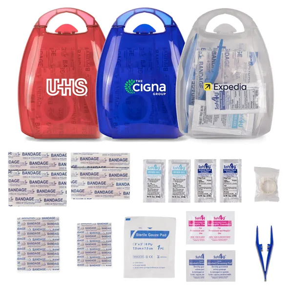 25pc Medium First Aid Kit in Press-Open Case - 25pc Medium First Aid Kit in Press-Open Case - Image 0 of 10