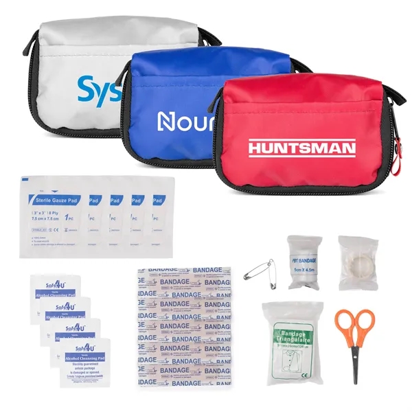 20pc First Aid Kit in Zipper Pouch