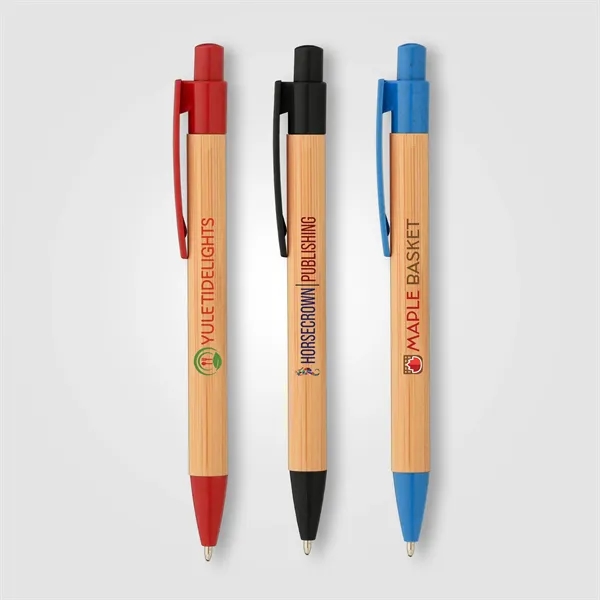 Bali Bamboo Pen with Wheat Plastic Trim - ColorJet - Bali Bamboo Pen with Wheat Plastic Trim - ColorJet - Image 0 of 3