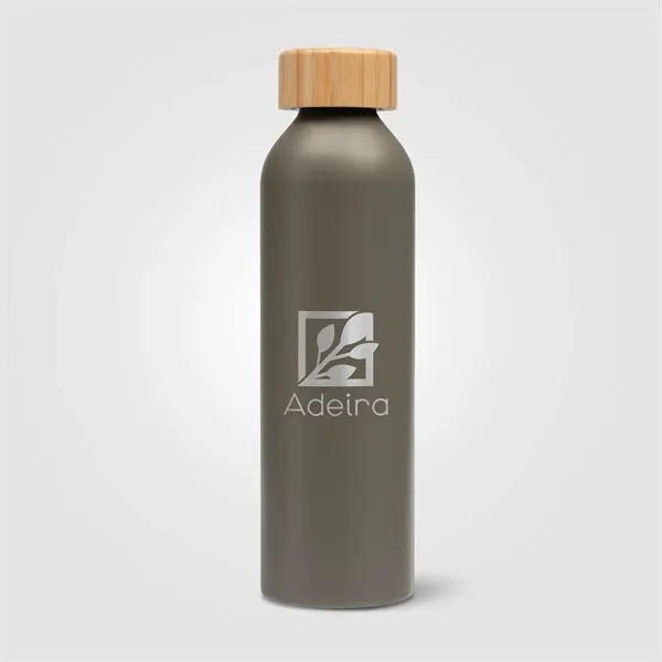 Eden - 20 oz. Aluminum Water Bottle with Bamboo Lid - Laser - Eden - 20 oz. Aluminum Water Bottle with Bamboo Lid - Laser - Image 2 of 4