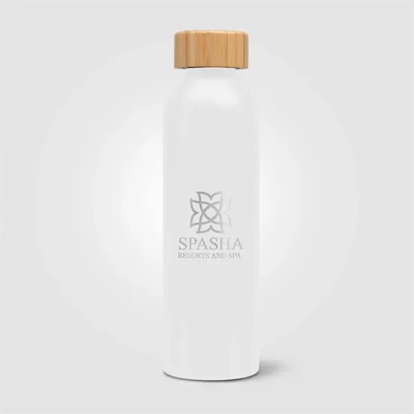 Eden - 20 oz. Aluminum Water Bottle with Bamboo Lid - Laser - Eden - 20 oz. Aluminum Water Bottle with Bamboo Lid - Laser - Image 4 of 4