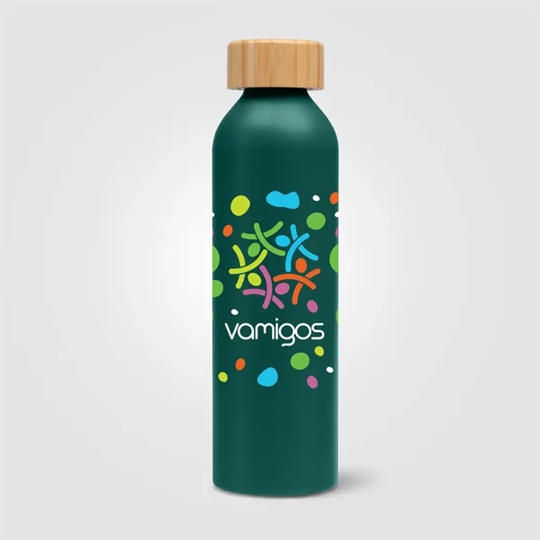 Eden-20 oz. Aluminum Water Bottle with Bamboo Lid - Eden-20 oz. Aluminum Water Bottle with Bamboo Lid - Image 1 of 4