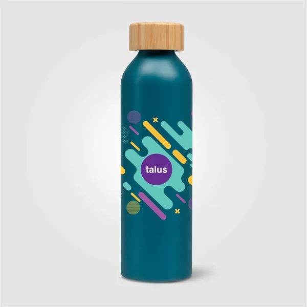 Eden-20 oz. Aluminum Water Bottle with Bamboo Lid - Eden-20 oz. Aluminum Water Bottle with Bamboo Lid - Image 3 of 4