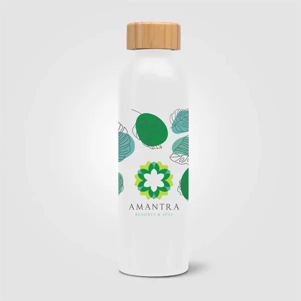 Eden-20 oz. Aluminum Water Bottle with Bamboo Lid - Eden-20 oz. Aluminum Water Bottle with Bamboo Lid - Image 4 of 4