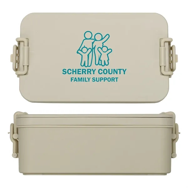 Canteen Stackable Lunch Box With Utensils - Canteen Stackable Lunch Box With Utensils - Image 1 of 3