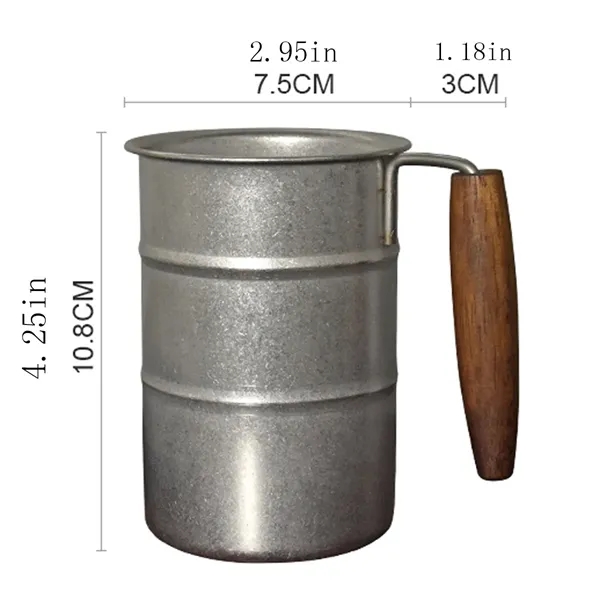 12oz Retro Industrial Coffee Beer Mug With Wooden Handle - 12oz Retro Industrial Coffee Beer Mug With Wooden Handle - Image 1 of 3
