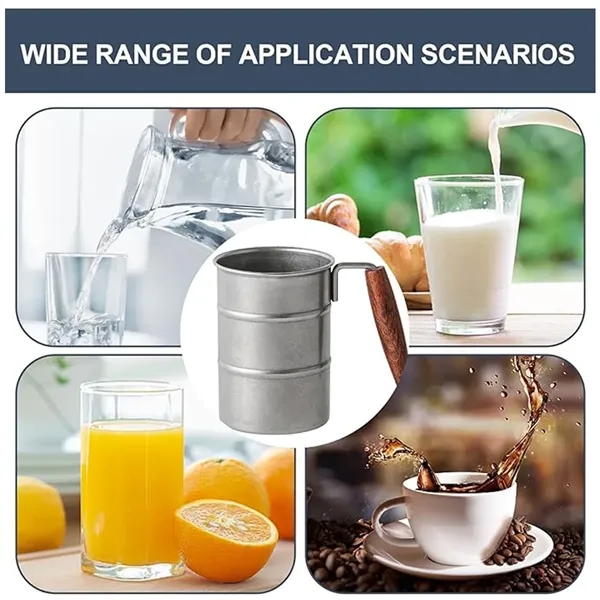 12oz Retro Industrial Coffee Beer Mug With Wooden Handle - 12oz Retro Industrial Coffee Beer Mug With Wooden Handle - Image 2 of 3