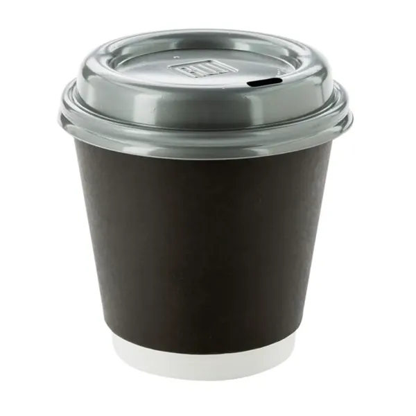 8oz Double Wall Paper Coffee Cups With Lid - 8oz Double Wall Paper Coffee Cups With Lid - Image 2 of 3