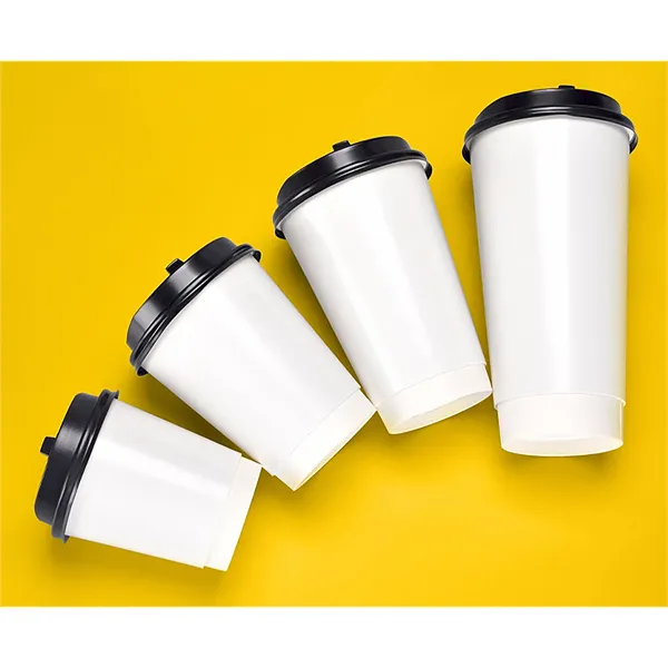 8oz Double Wall Paper Coffee Cups With Lid - 8oz Double Wall Paper Coffee Cups With Lid - Image 3 of 3